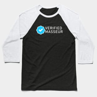 Massage Verified Blue Check Baseball T-Shirt